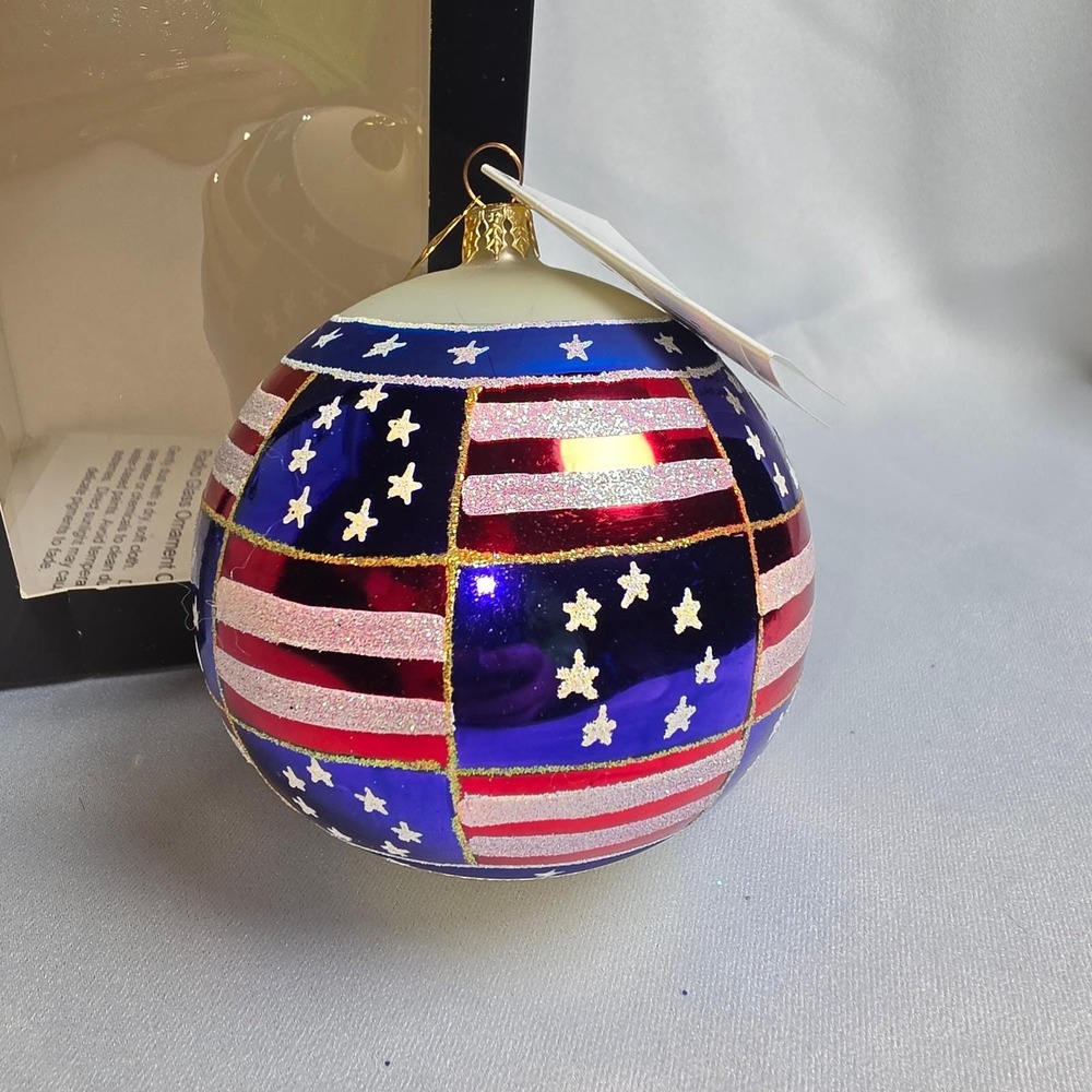 Christopher Radko 2001 Inaugural Ball Patriotic American Flag Ornament 01-0047-0